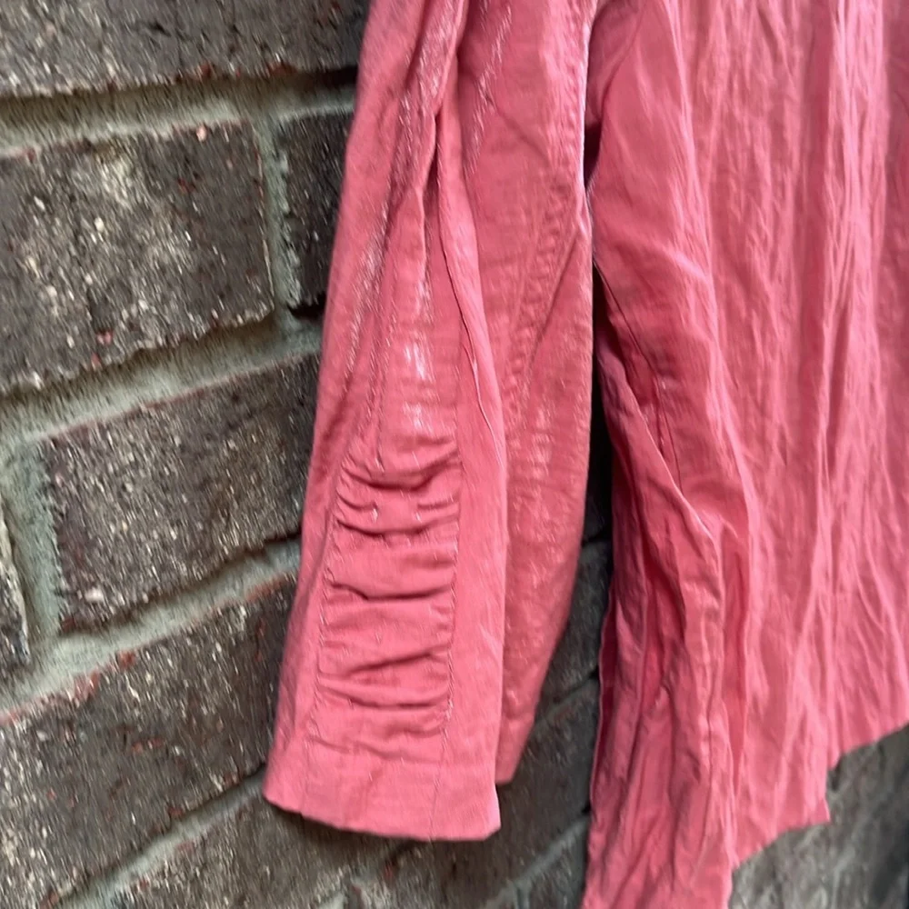 TravelSmith Women's metallic cotton nylon blend Pink Jacket size medium - Picture 4 of 9